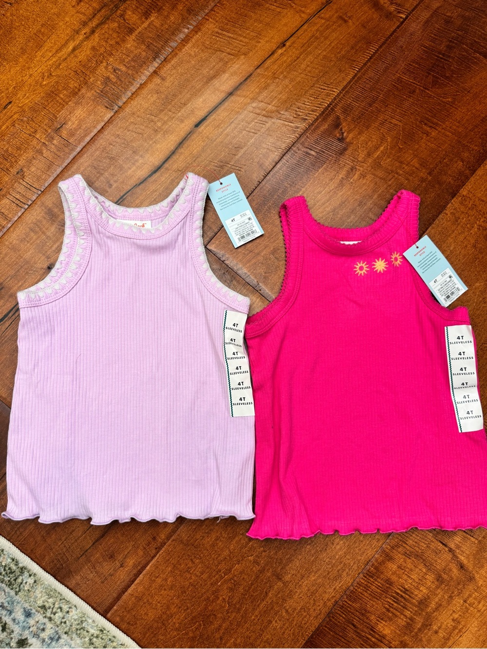 Cat & Jack Girls' Ribbed Tank Top Duo — Hot Pink & Light Lavender